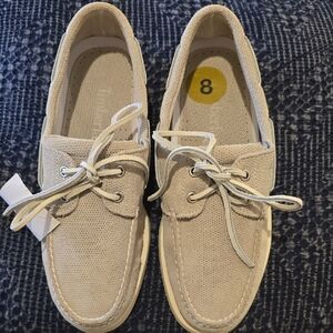 Men's Casual Boat Suede Shoes in Beige Sz 8